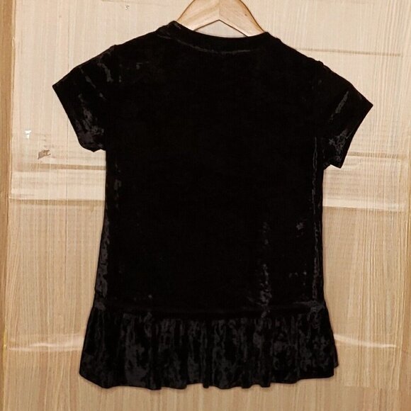 Arizona Girls Black Velvet Rock & Roll Shirt 10-12 - Picture 2 of 5